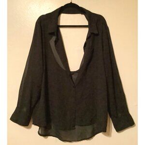 Plus - 2 Hearts Sheer Blouse